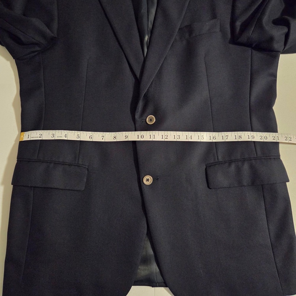 Hart Schaffner Marx Gold Trumpeter Navy Blue Blazer 42R Made in USA Sport Coat - Picture 11 of 15